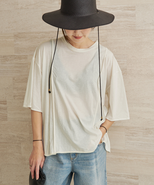 plage(プラージュ)の「BASERANGE / ベースレンジ MUL TEE シャツ(Tシャツ/カットソー・レディース・ホワイト・FREE)」の6枚目の写真