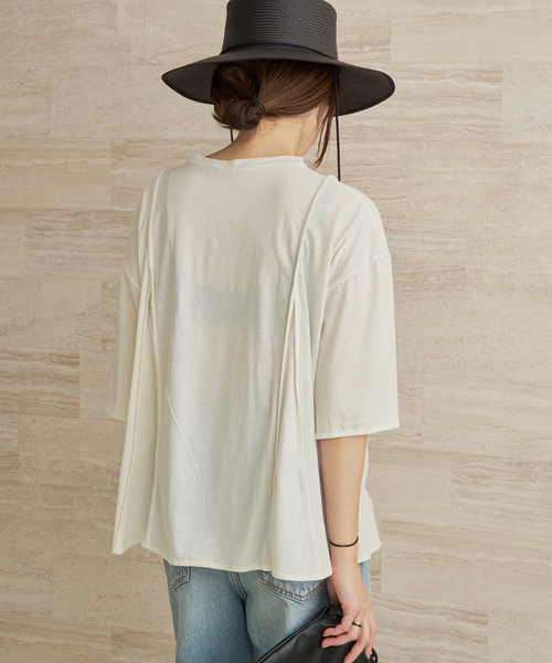 plage(プラージュ)の「BASERANGE / ベースレンジ MUL TEE シャツ(Tシャツ/カットソー・レディース・ホワイト・FREE)」の8枚目の写真