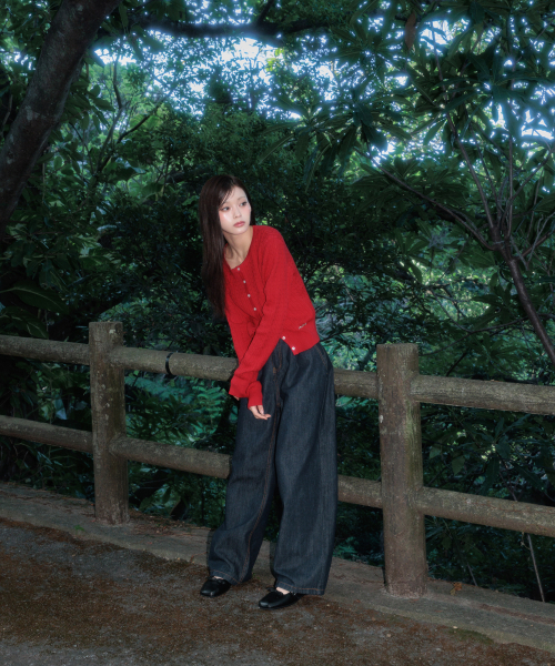 ROSEFRANTZ（ロゼフランツ）の「Cable Knit Basic Cardigan [Rose Red]（カーディガン/ボレロ・レディース・レッド・OS）」の16枚目の写真