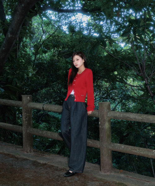 ROSEFRANTZ（ロゼフランツ）の「Cable Knit Basic Cardigan [Rose Red]（カーディガン/ボレロ・レディース・レッド・OS）」の17枚目の写真