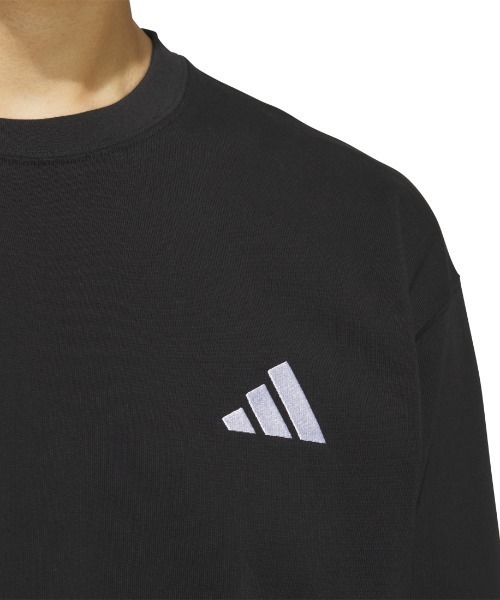 adidas(アディダス)の「アディダス adidas エッセンシャルズ プラス ルーズフィット スモールロゴ 長袖Tシャツ(Tシャツ/カットソー・メンズ・ネイビー/ブラック・S/M/L/LL/3L)」の10枚目の写真