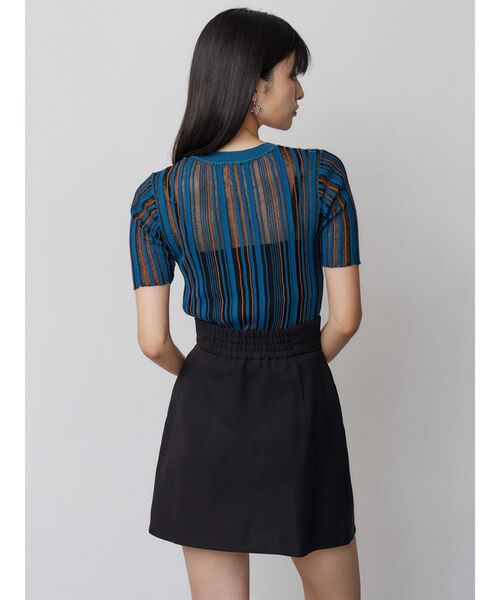 MURUA(ムルーア)の「【接触冷感】ラップライクミニスカート【セットアップ着用可】(スカート・レディース・グレー/ベージュ/ブラック/ブルー・1/2)」の9枚目の写真