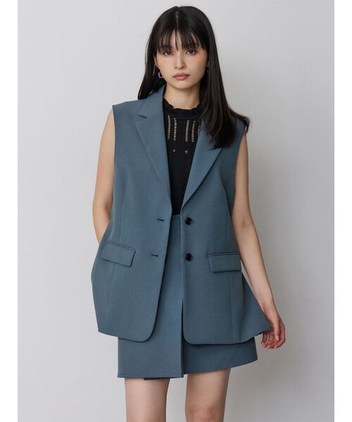 MURUA(ムルーア)の「【接触冷感】ラップライクミニスカート【セットアップ着用可】(スカート・レディース・グレー/ベージュ/ブラック/ブルー・1/2)」の15枚目の写真