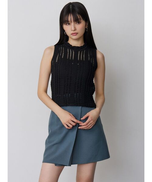 MURUA(ムルーア)の「【接触冷感】ラップライクミニスカート【セットアップ着用可】(スカート・レディース・グレー/ベージュ/ブラック/ブルー・1/2)」の18枚目の写真