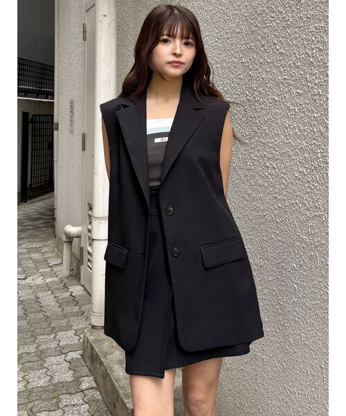 MURUA(ムルーア)の「【接触冷感】ラップライクミニスカート【セットアップ着用可】 夏服(スカート・レディース・グレー/ベージュ/ブラック/ブルー・1/2)」の21枚目の写真