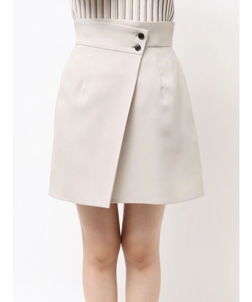 MURUA(ムルーア)の「【接触冷感】ラップライクミニスカート【セットアップ着用可】 夏服(スカート・レディース・グレー/ベージュ/ブラック/ブルー・1/2)」の14枚目の写真