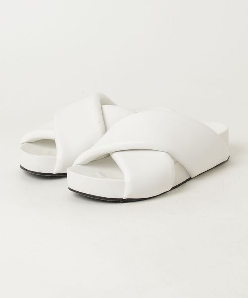 ジルサンダーJIL SANDERフラットサンダル36ホワイト ブランド古着】JIL SANDER｜ジルサンダー（レディース）のシューズ