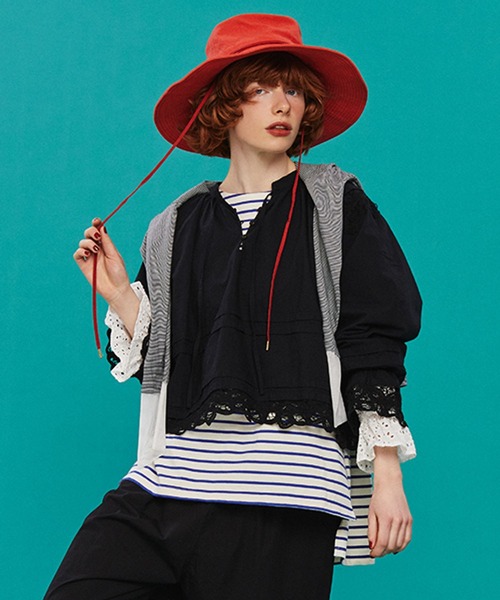 studio CLIP(スタディオクリップ)の「【Limited Line】バテンレースギャザーブラウス(シャツ/ブラウス・レディース・ブラック/ベージュ・FREE)」の13枚目の写真