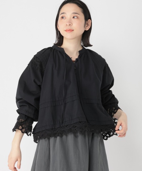 studio CLIP(スタディオクリップ)の「【Limited Line】バテンレースギャザーブラウス(シャツ/ブラウス・レディース・ブラック/ベージュ・FREE)」の15枚目の写真