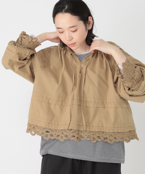 studio CLIP(スタディオクリップ)の「【Limited Line】バテンレースギャザーブラウス(シャツ/ブラウス・レディース・ブラック/ベージュ・FREE)」の11枚目の写真