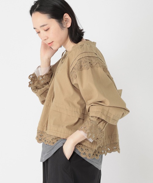 studio CLIP(スタディオクリップ)の「【Limited Line】バテンレースギャザーブラウス(シャツ/ブラウス・レディース・ブラック/ベージュ・FREE)」の3枚目の写真