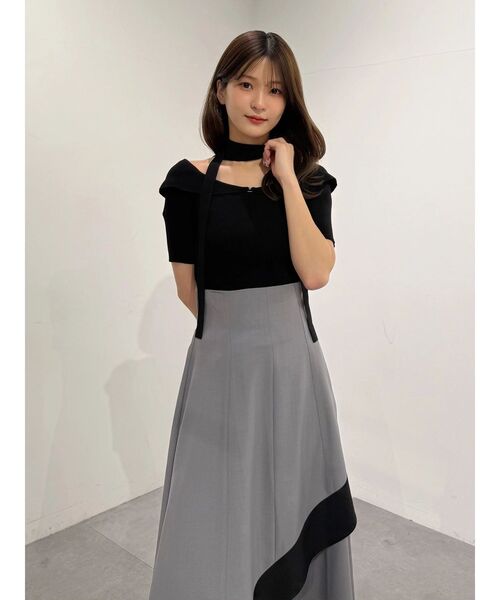 MERCURYDUO（マーキュリーデュオ）の「2wayチョーカーネックニット（ニット/セーター・レディース・ブラック/ライトブルー/グリーン・FREE）」の19枚目の写真