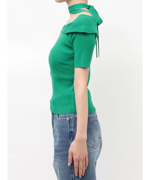 MERCURYDUO（マーキュリーデュオ）の「2wayチョーカーネックニット（ニット/セーター・レディース・ブラック/ライトブルー/グリーン・FREE）」の4枚目の写真