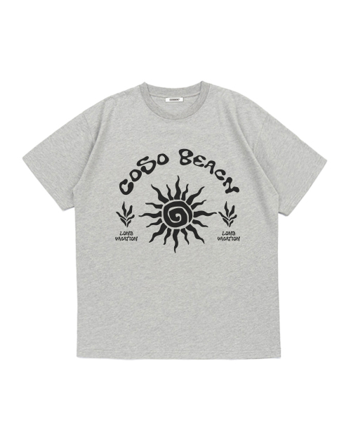 COSO(コソ)の「CCビーチアートワーク半袖Tシャツ(6色)(Tシャツ/カットソー・レディース・ホワイト/ライトグレー/ネイビー/バーガンディー/グレー/ブラック・SMALL/MEDIUM/LARGE)」の10枚目の写真