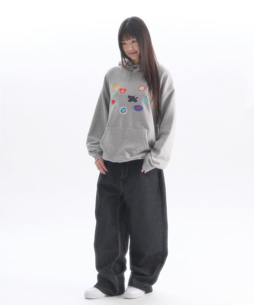 ambler(エムブラー)の「シンボル刺繍フードパーカー AHP1301 (メランジ)(パーカー・レディース・その他・SMALL/MEDIUM/LARGE)」の3枚目の写真