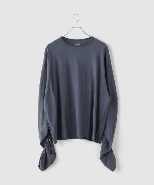 Name.（ネーム）の「Name./ネーム GATHERED LONG SLEEVE TEE（Tシャツ/カットソー・メンズ・ホワイト/ブルー・1）」の2枚目の写真