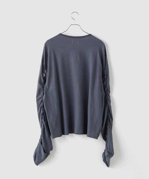 Name.（ネーム）の「Name./ネーム GATHERED LONG SLEEVE TEE（Tシャツ/カットソー・メンズ・ホワイト/ブルー・1）」の3枚目の写真
