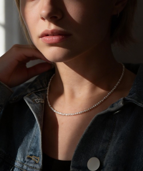 Ops.（オプス）の「パール ネックレス 約40cm  レディース シンプル　【afrizo-mute-nk アフリジオ・ミュート】（ネックレス・レディース・シルバー・ONE SIZE）」の16枚目の写真