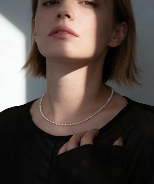 Ops.（オプス）の「パール ネックレス 約40cm  レディース シンプル　【afrizo-mute-nk アフリジオ・ミュート】（ネックレス・レディース・シルバー・ONE SIZE）」の15枚目の写真