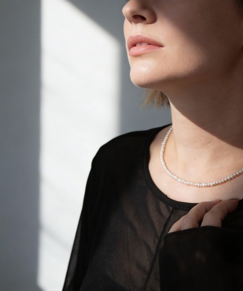 Ops.（オプス）の「パール ネックレス 約40cm  レディース シンプル　【afrizo-mute-nk アフリジオ・ミュート】（ネックレス・レディース・シルバー・ONE SIZE）」の13枚目の写真