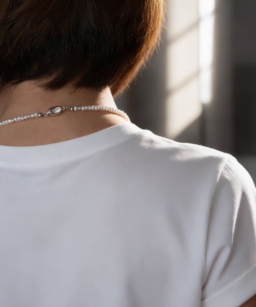 Ops.（オプス）の「パール ネックレス 約40cm  レディース シンプル　【afrizo-mute-nk アフリジオ・ミュート】（ネックレス・レディース・シルバー・ONE SIZE）」の10枚目の写真