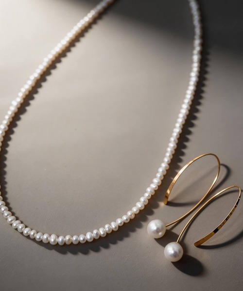 Ops.（オプス）の「パール ネックレス 約40cm  レディース シンプル　【afrizo-mute-nk アフリジオ・ミュート】（ネックレス・レディース・シルバー・ONE SIZE）」の7枚目の写真