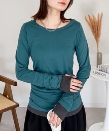 フェイクレイヤードロングTシャツ