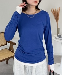 フェイクレイヤードロングTシャツ