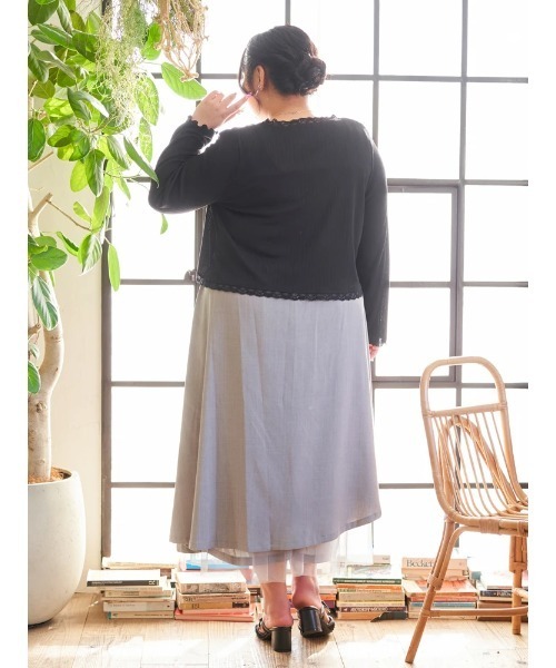 Re-J&SUPURE(リジェイアンドスプル)の「【大きいサイズ】【Kannaコラボ】プリーツ×チュールラッフルスカート(スカート・レディース・ブラック/グレー・XXXX-LARGE/XXX-LARGE/XX-LARGE)」の21枚目の写真