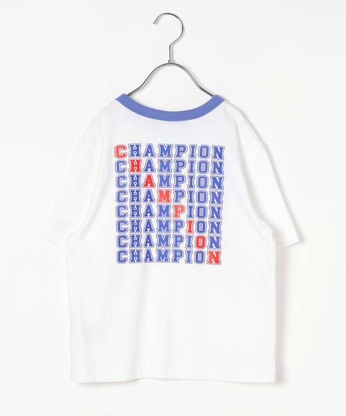 Champion（チャンピオン）の「【Champion(チャンピオン）】バックプリントT(KIDS)（Tシャツ/カットソー・キッズ・ブルー/オートミール/ホワイト・150cm/140cm/130cm/160cm/120cm）」の2枚目の写真
