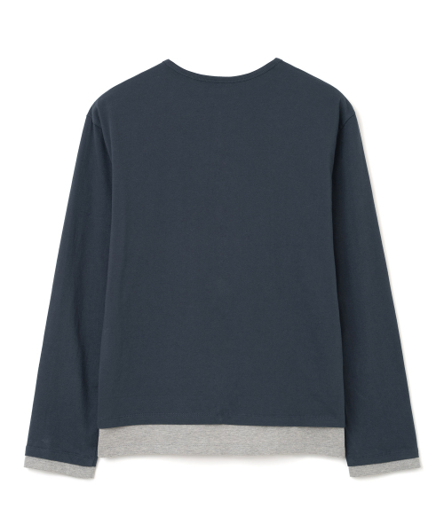 Millo Archive（ミロ アーカイブ）の「スキンレイヤードヘンリーネックTシャツ[ネイビー]（Tシャツ/カットソー・メンズ・その他・LARGE/X-LARGE/MEDIUM）」の5枚目の写真