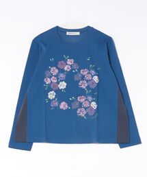 SUPER HAKKA（スーパーハッカ）の「ブロッサムリングカラー発泡プリントカットソー（Tシャツ/カットソー）」