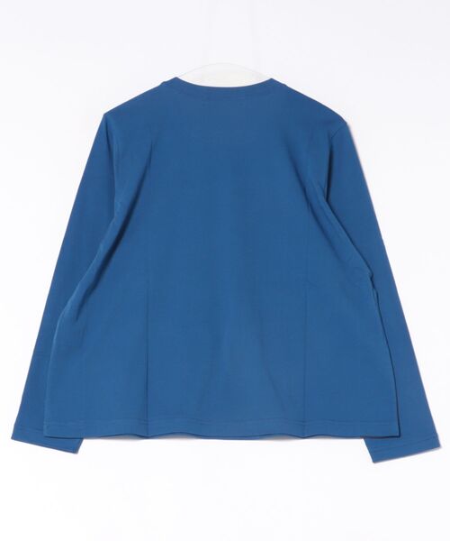 SUPER HAKKA(スーパーハッカ)の「ブロッサムリングカラー発泡プリントカットソー(Tシャツ/カットソー・レディース・オフホワイト/ブルー/チャコール・FREE)」の4枚目の写真