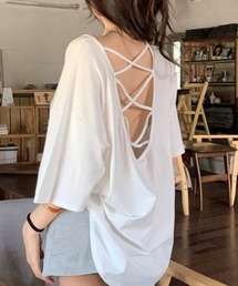 バッククロスデザインTシャツ