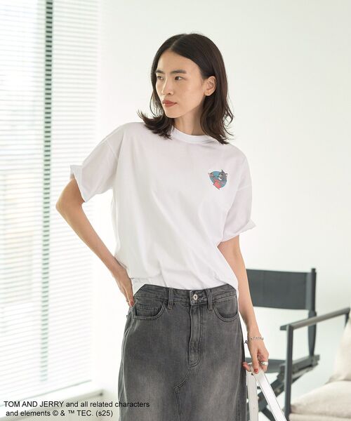 Tom&Jerry(トムアンドジェリー)の「トムとジェリー/T(Tシャツ/カットソー・レディース・ホワイト・FREE)」の3枚目の写真