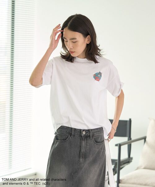Tom&Jerry(トムアンドジェリー)の「トムとジェリー/T(Tシャツ/カットソー・レディース・ホワイト・FREE)」の4枚目の写真