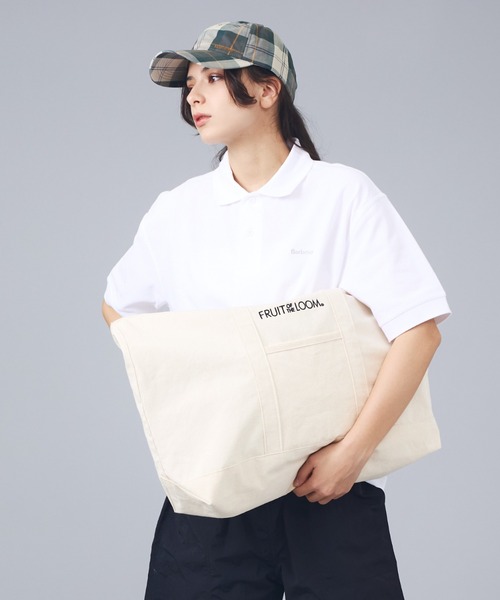 FRUIT OF THE LOOM(フルーツオブザルーム)の「【FRUIT OF THE LOOM/ トートバッグ】FTL EX CANVAS BIG TOTE BAG / キャンバストート/ユニセックス(トートバッグ・メンズ・ホワイト/グリーン/ピンク/グレー・フリー)」の2枚目の写真
