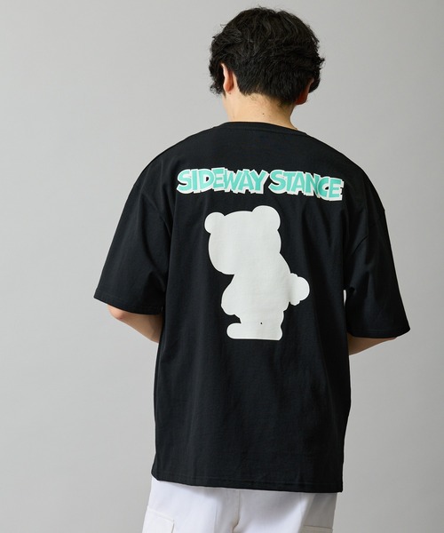 En serio TOKYO（エンソリオトーキョー）の「【SIDEWAYSTANCE】シルエットダウナーベア半袖Tシャツ 70702（Tシャツ/カットソー・メンズ・ホワイト/ブラック/オートミール・LARGE/X-LARGE/SMALL/MEDIUM）」の2枚目の写真