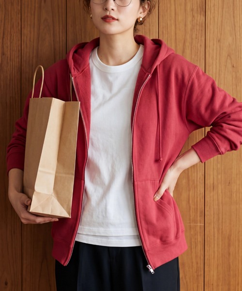 BAY SIDE(ベイサイド)の「【T18】【BAYSIDE/ベイサイド】FULL-ZIP HOODED SWEATSHIRT(パーカー・メンズ・マルーン・MEDIUM)」の1枚目の写真