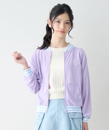 Amourire girl（アムリールガール）の「ラインリブジップアップブルゾンパーカー（パーカー）」