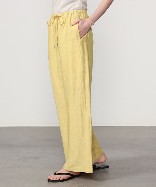 LE GLAZIK（ルグラジック）の「LE GLAZIK | リネンポリエステル エラスティックパンツ WOMEN（その他パンツ・レディース・ブラック/マスタード/グレー・36）」の5枚目の写真