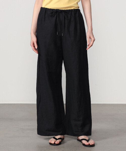 LE GLAZIK（ルグラジック）の「LE GLAZIK | リネンポリエステル エラスティックパンツ WOMEN（その他パンツ・レディース・ブラック/マスタード/グレー・36）」の2枚目の写真