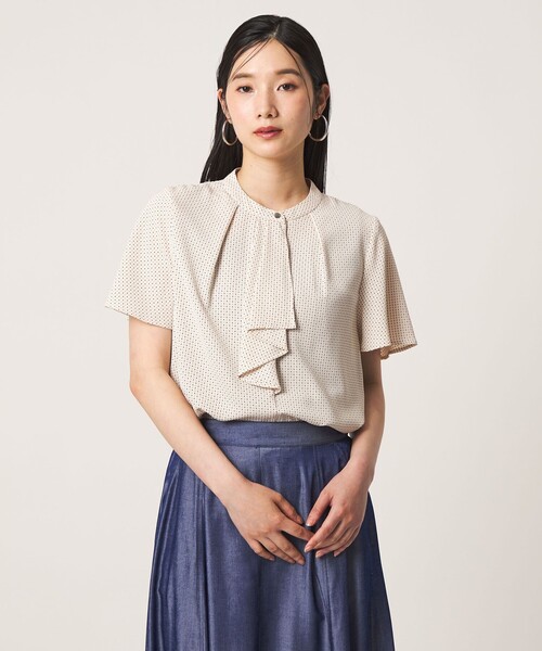 A DAY IN THE LIFE UNITED ARROWS（アデイインザライフユナイテッドアローズ）の「フロントラッフル ショートスリーブブラウス ＜A DAY IN THE LIFE＞（シャツ/ブラウス・レディース・ライトピンク/ホワイト/その他1/その他2・FREE）」の4枚目の写真