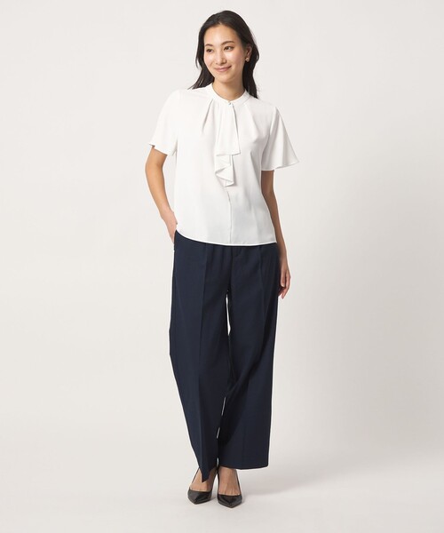 A DAY IN THE LIFE UNITED ARROWS（アデイインザライフユナイテッドアローズ）の「フロントラッフル ショートスリーブブラウス ＜A DAY IN THE LIFE＞（シャツ/ブラウス・レディース・ライトピンク/ホワイト/その他1/その他2・FREE）」の6枚目の写真