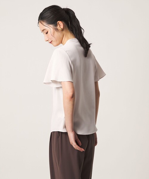 A DAY IN THE LIFE UNITED ARROWS（アデイインザライフユナイテッドアローズ）の「フロントラッフル ショートスリーブブラウス ＜A DAY IN THE LIFE＞（シャツ/ブラウス・レディース・ライトピンク/ホワイト/その他1/その他2・FREE）」の7枚目の写真