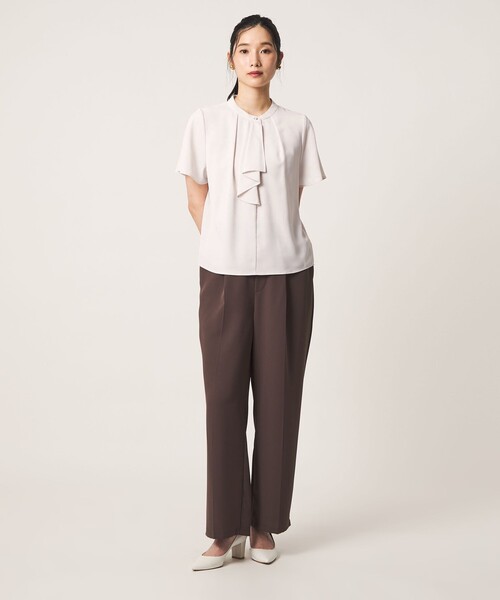 A DAY IN THE LIFE UNITED ARROWS（アデイインザライフユナイテッドアローズ）の「フロントラッフル ショートスリーブブラウス ＜A DAY IN THE LIFE＞（シャツ/ブラウス・レディース・ライトピンク/ホワイト/その他1/その他2・FREE）」の8枚目の写真
