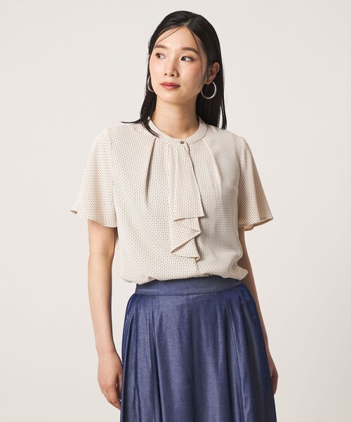 A DAY IN THE LIFE UNITED ARROWS（アデイインザライフユナイテッドアローズ）の「フロントラッフル ショートスリーブブラウス ＜A DAY IN THE LIFE＞（シャツ/ブラウス・レディース・ライトピンク/ホワイト/その他1/その他2・FREE）」の9枚目の写真