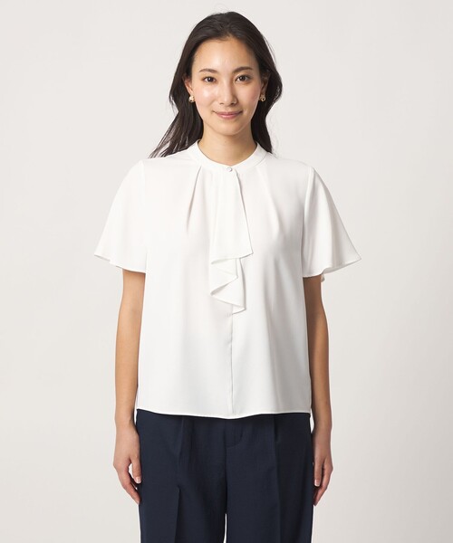 A DAY IN THE LIFE UNITED ARROWS（アデイインザライフユナイテッドアローズ）の「フロントラッフル ショートスリーブブラウス ＜A DAY IN THE LIFE＞（シャツ/ブラウス・レディース・ライトピンク/ホワイト/その他1/その他2・FREE）」の12枚目の写真