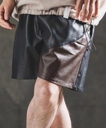 mp14924- Synthetic Leather Shorts レザーショートパンツ(202-031-gls-cg)