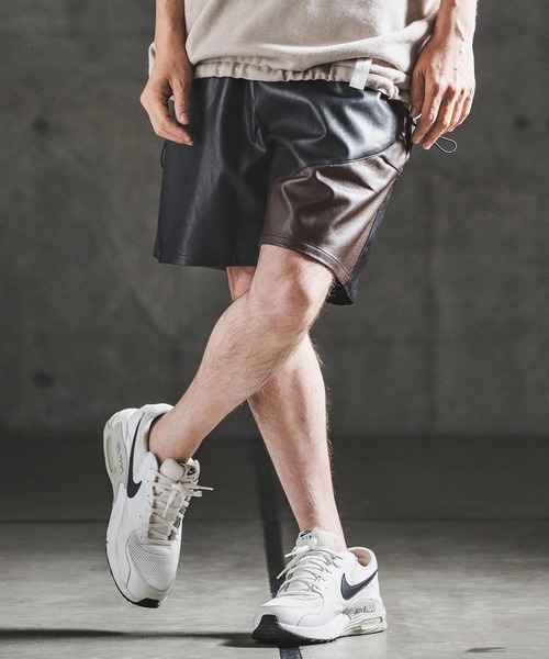 GLIMCLAP(グリムクラップ)の「mp14924- Synthetic Leather Shorts レザーショートパンツ(202-031-gls-cg)(その他パンツ・メンズ・ブラウン/ブラック系その他/ブラック/ブラウン系その他・S/M/L)」の17枚目の写真